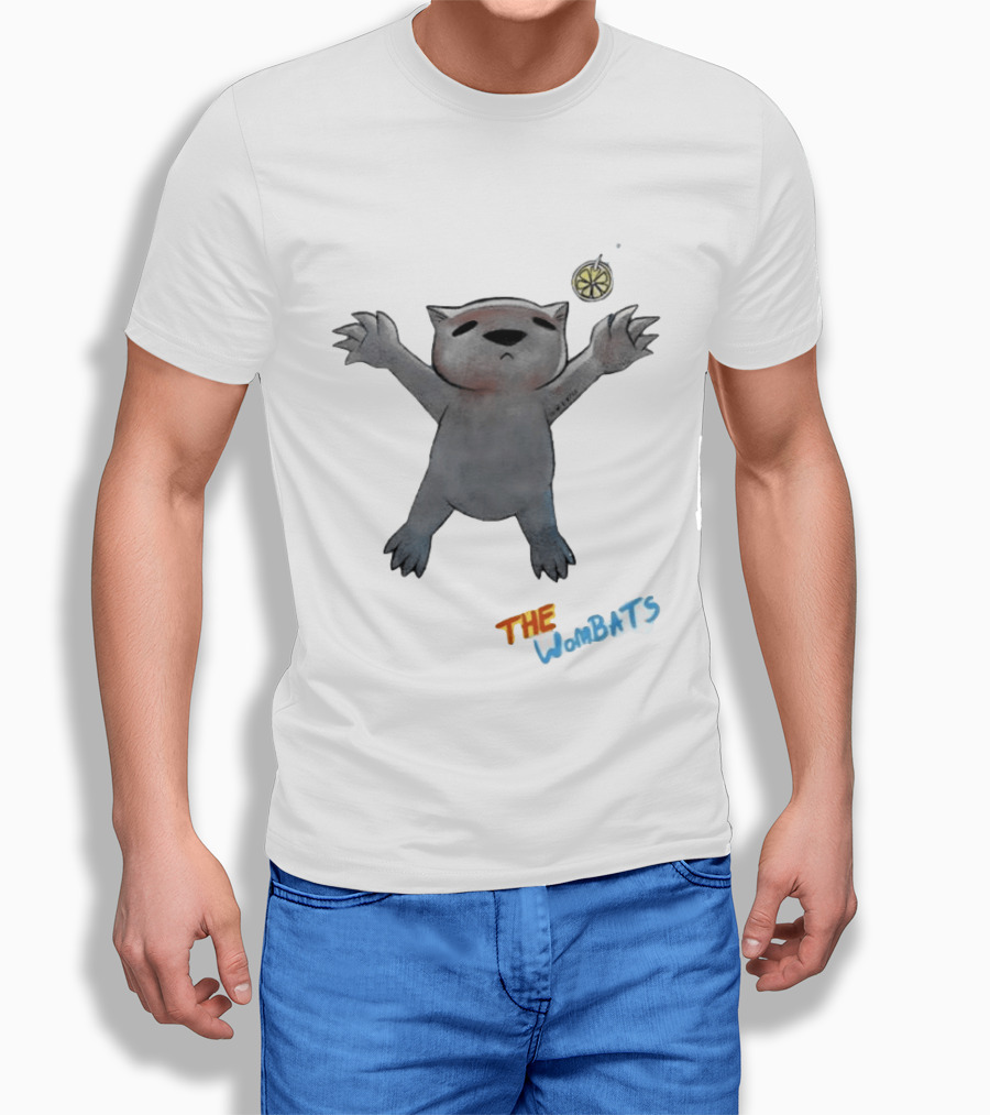 The Wombats Band Reaching For Lemon On Fish Hook T-Shirt
