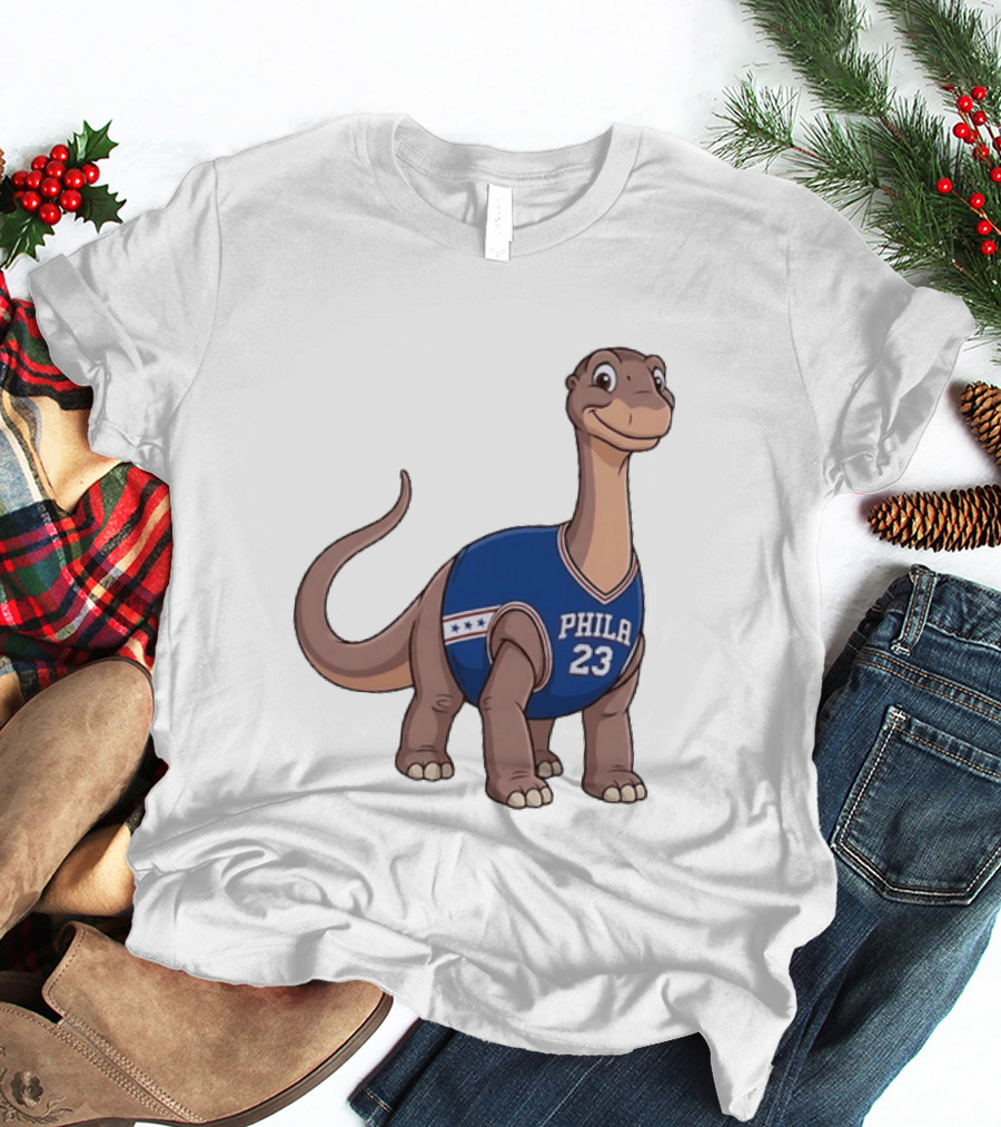Philadelphia 76ers Littlefoot Dinosaur LeBron James 23 T-Shirt