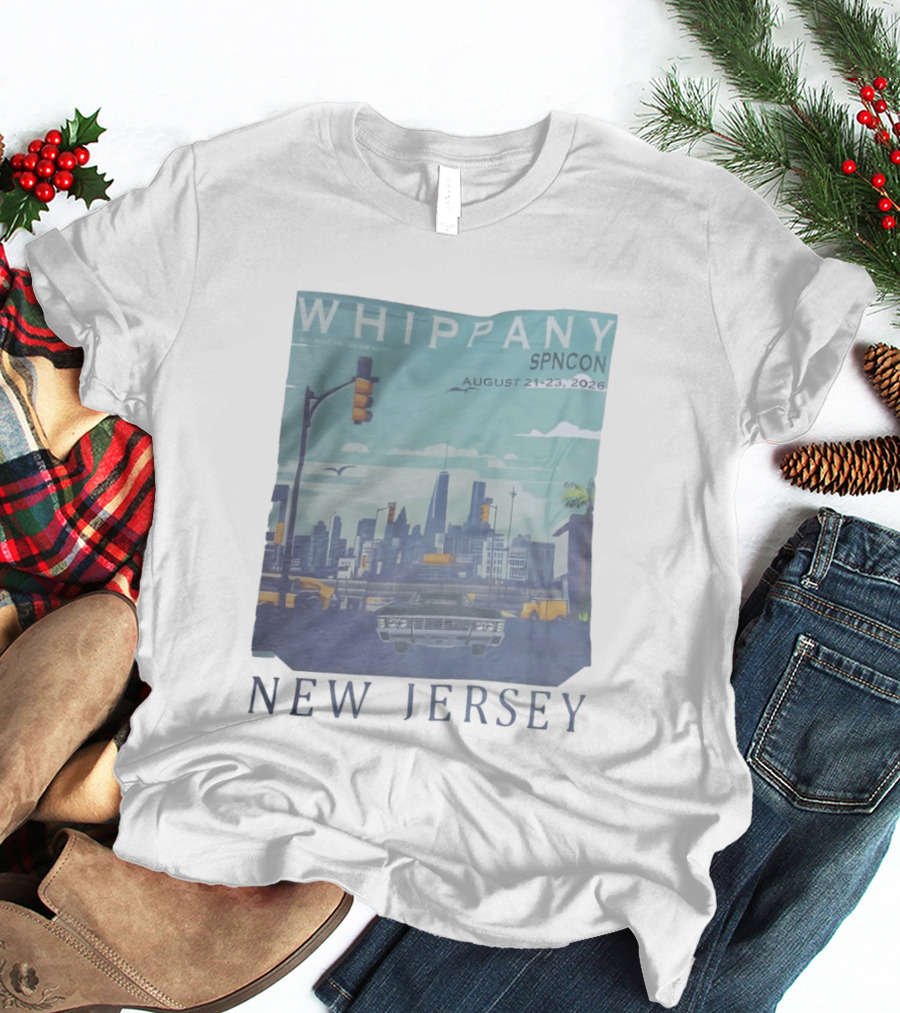 Whippany SPNCON August 21 23 2026 New Jersey Supernatural Convention Skyline Car Traffic Light T-Shirt