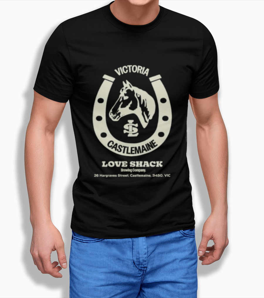 Victoria Castlemaine Horse Shoe Love Shack Brewing Co 28 Hargraves Street Castlemaine 3450 VIC T-Shirt