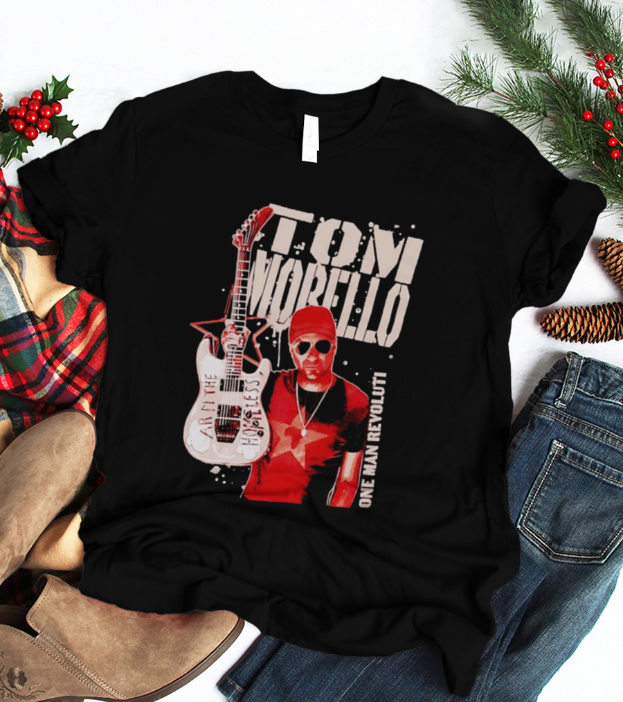 Tom Morello Arm The Homeless Guitar One Man Revolution Red Star T-Shirt