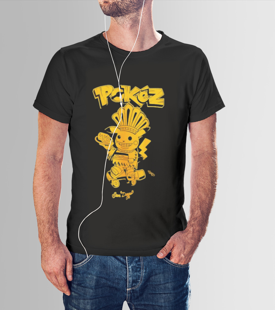 Pikachu Pokez San Diego Skateboard Taco Fun T-Shirt