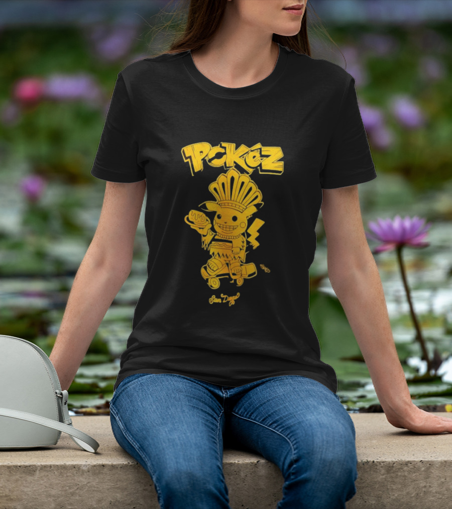 Pikachu Pokez San Diego Skateboard Taco Fun T-Shirt