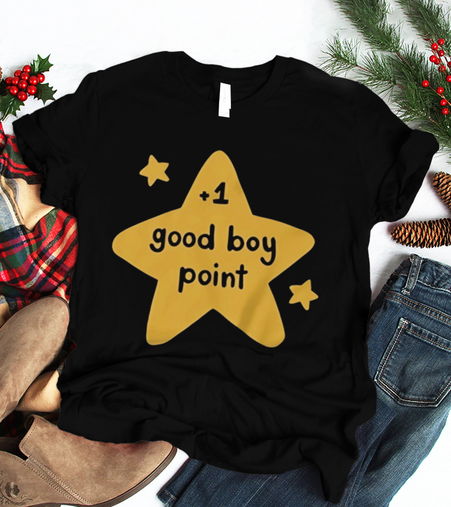 Plus 1 Good Boy Point Star Reward Positive Reinforcement Yellow Star T-Shirt
