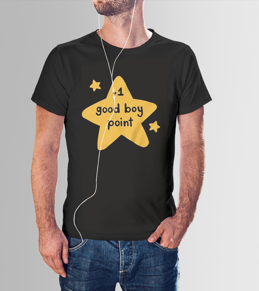 Plus 1 Good Boy Point Star Reward Positive Reinforcement Yellow Star T-Shirt