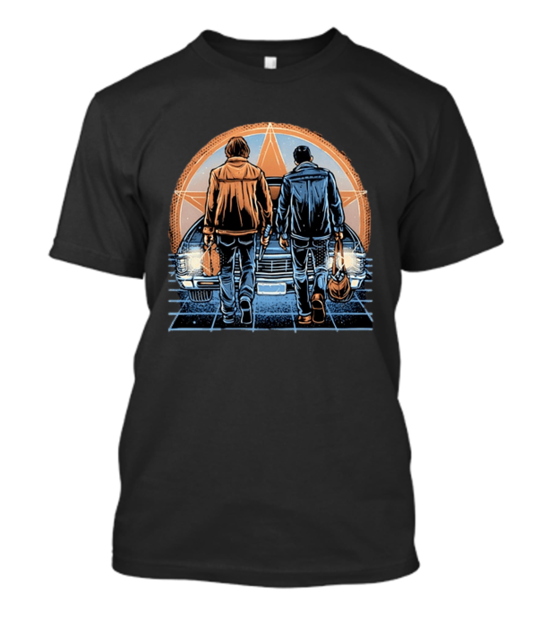Sam And Dean Winchester Impala Star Supernatural T-Shirt