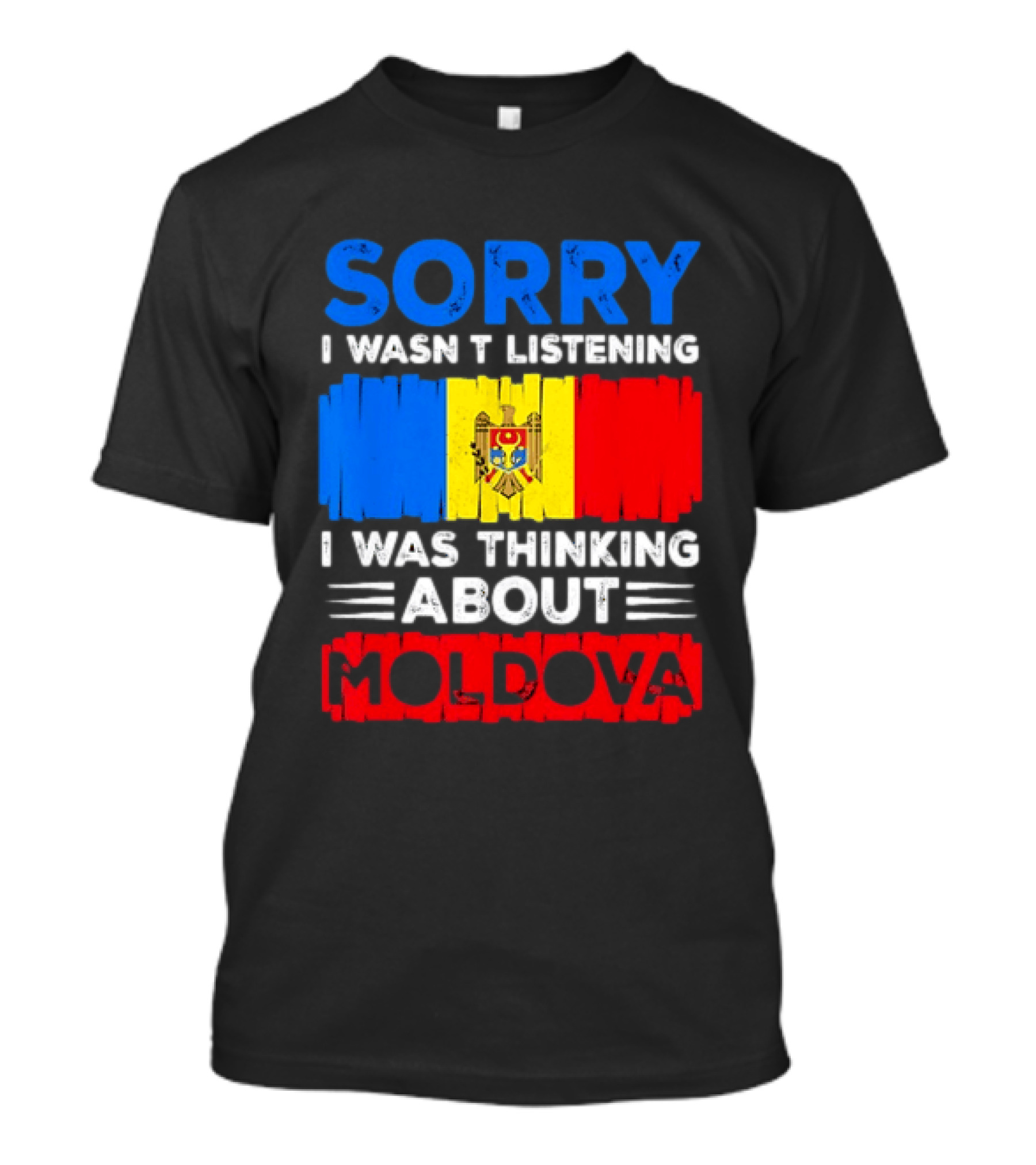 Sorry I Wasn't Listening Moldova Flag T-Shirt