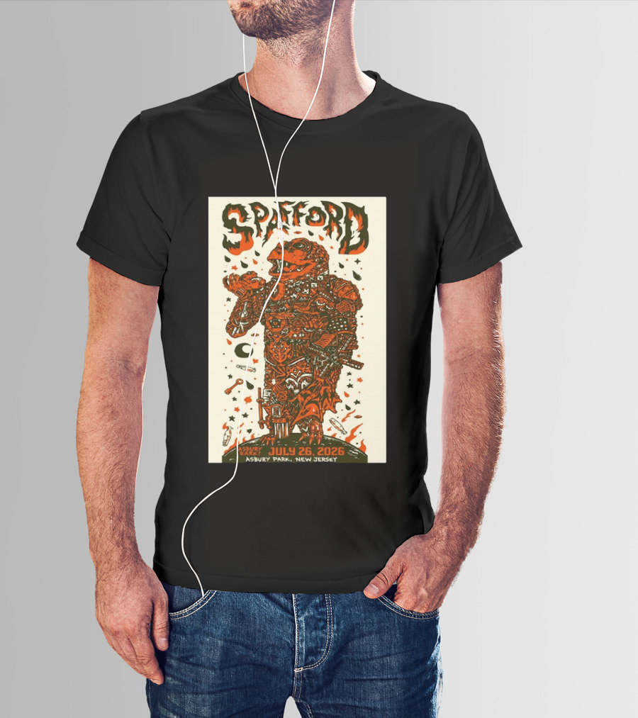 Spafford Asbury Park New Jersey Concert July 26 2026 Skeleton Spacesuit T-Shirt
