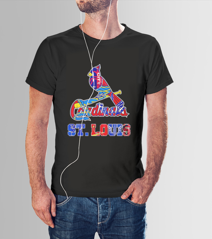 St Louis Cardinals City SC Soccer Baseball T-Shirt