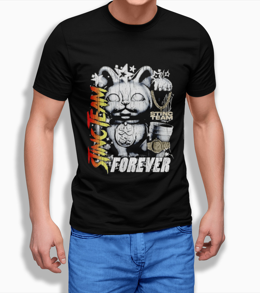 Stinc Team Forever Lucky Cat Bootleg Stinc Team Forever T-Shirt