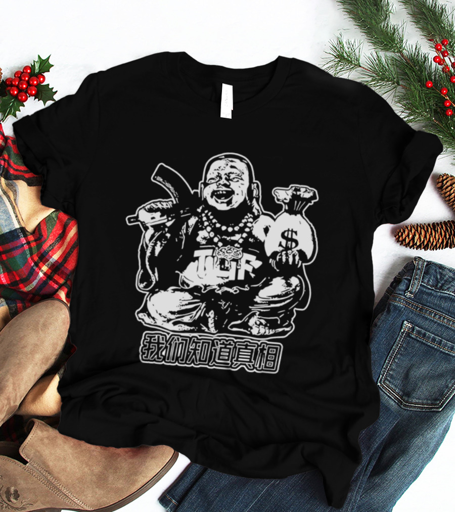 TGF Buddha With Money Bag And Rifle Streetwear T-Shirt