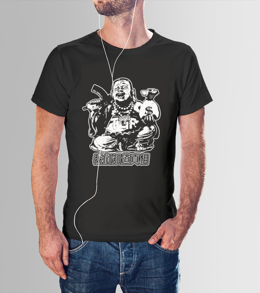 TGF Buddha With Money Bag And Rifle Streetwear T-Shirt