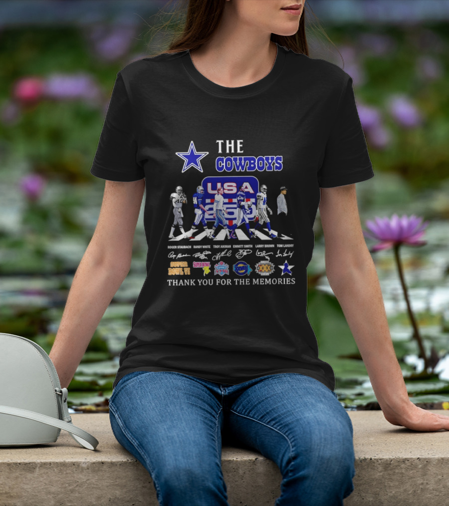 The Dallas Cowboys USA Abbey Road Super Bowl Thank You For The Memories T-Shirt
