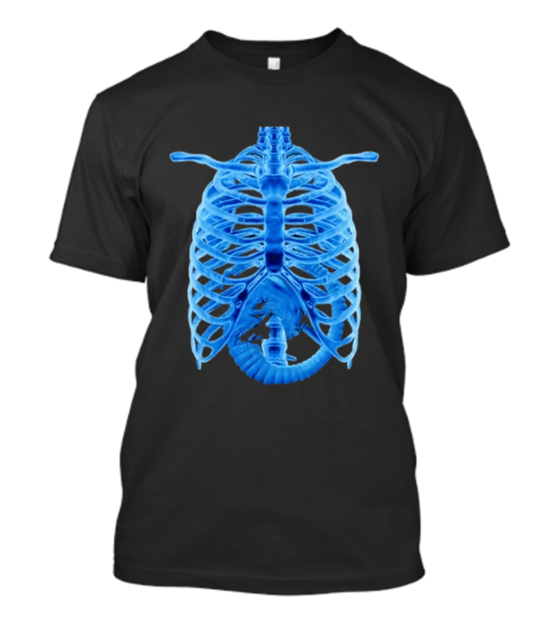 Alien Chestburster X Ray Rib Cage Black T-Shirt