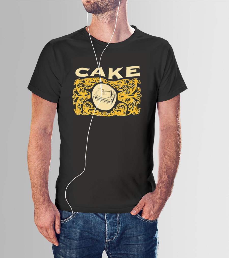 Cake Band Turntable Vintage Alternative Rock Music T-Shirt