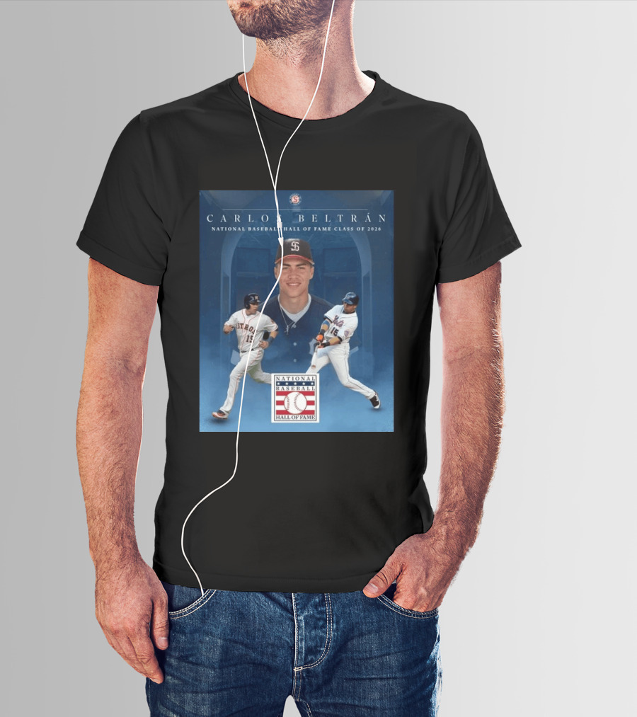 Carlos Beltrán National Baseball Hall Of Fame Class Of 2026 Induction MLB Star Recognition T-Shirt