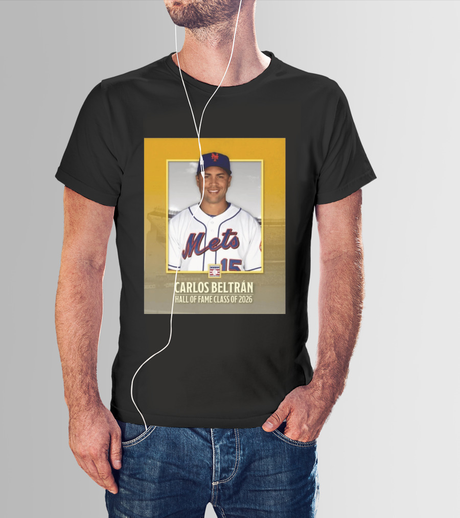 Carlos Beltrán Mets Hall Of Fame Class Of 2026 Induction T-Shirt