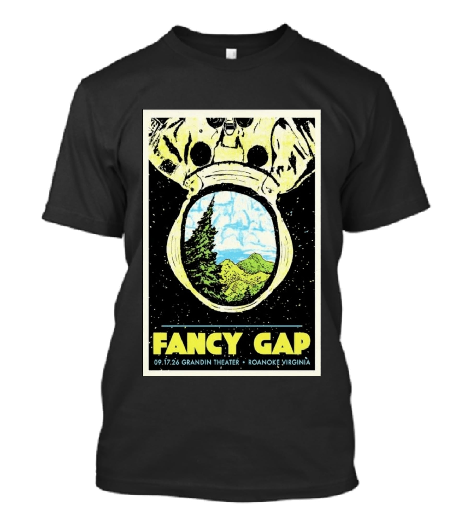 Fancy Gap 09.17.26 Grandin Theater Roanoke Virginia Astronaut Scenic Vista T-Shirt