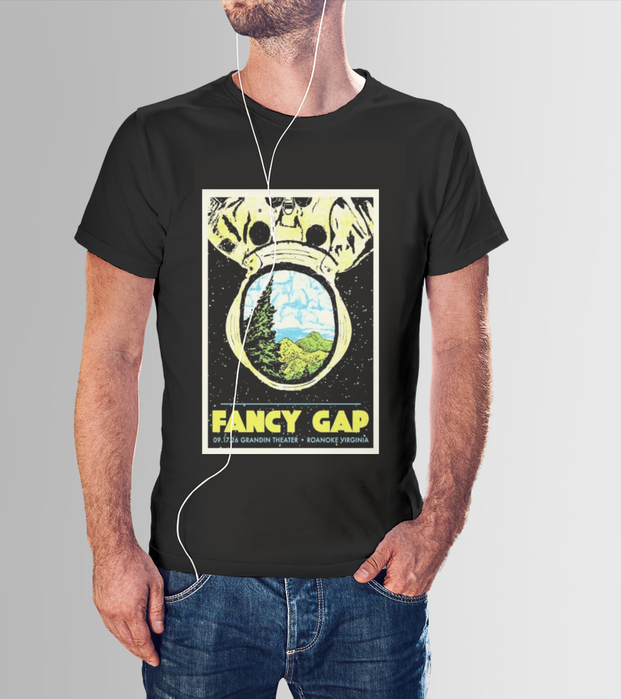 Fancy Gap 09.17.26 Grandin Theater Roanoke Virginia Astronaut Scenic Vista T-Shirt