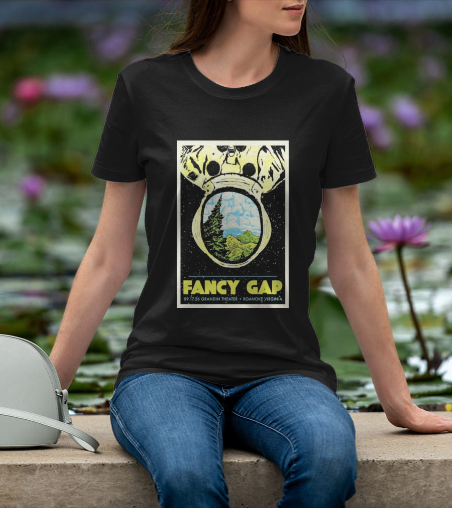 Fancy Gap 09.17.26 Grandin Theater Roanoke Virginia Astronaut Scenic Vista T-Shirt