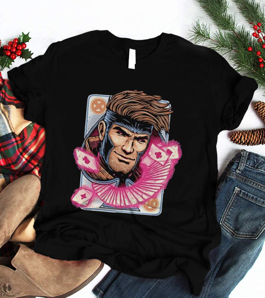 Marvel Gambit X Men Playing Card Super Hero T-Shirt
