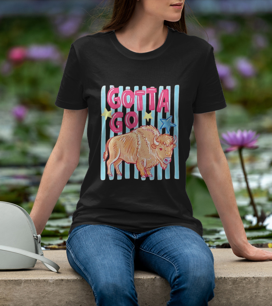Gotta Go Buffalo Stars Stripes Wildlife Bison T-Shirt