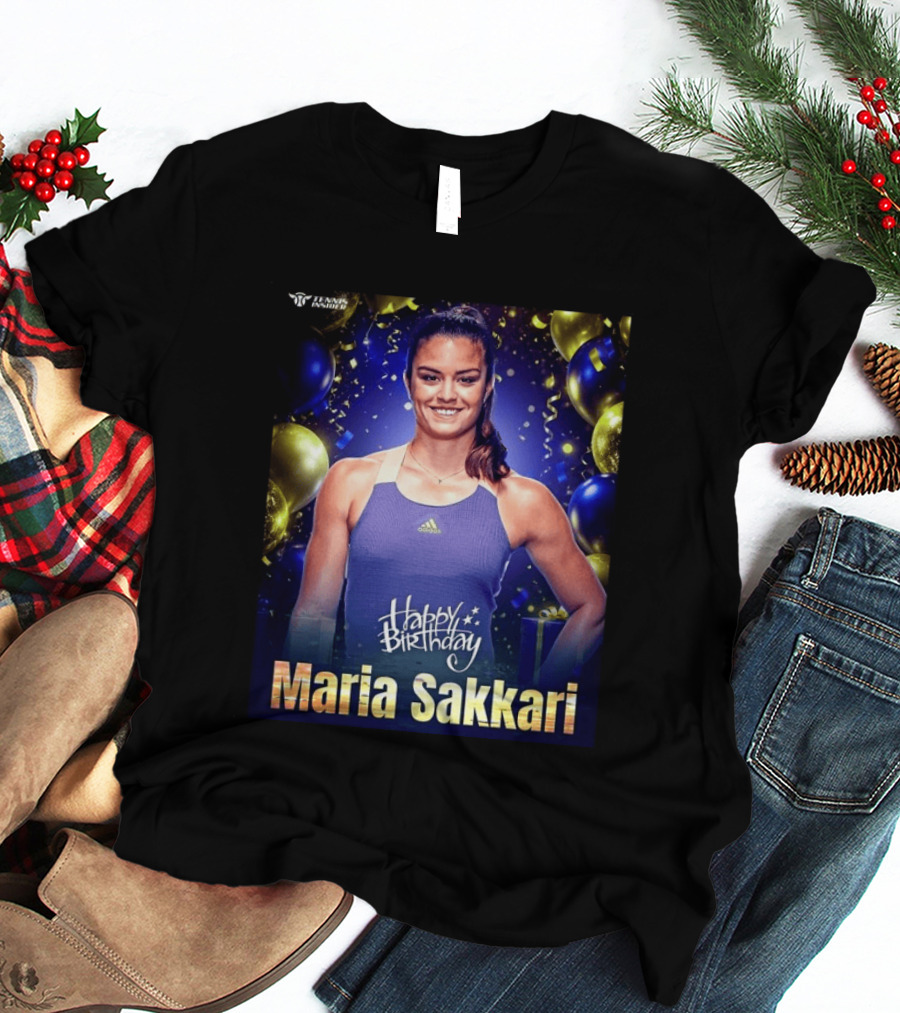 Happy Birthday Maria Sakkari Tennis Insider Celebration T-Shirt