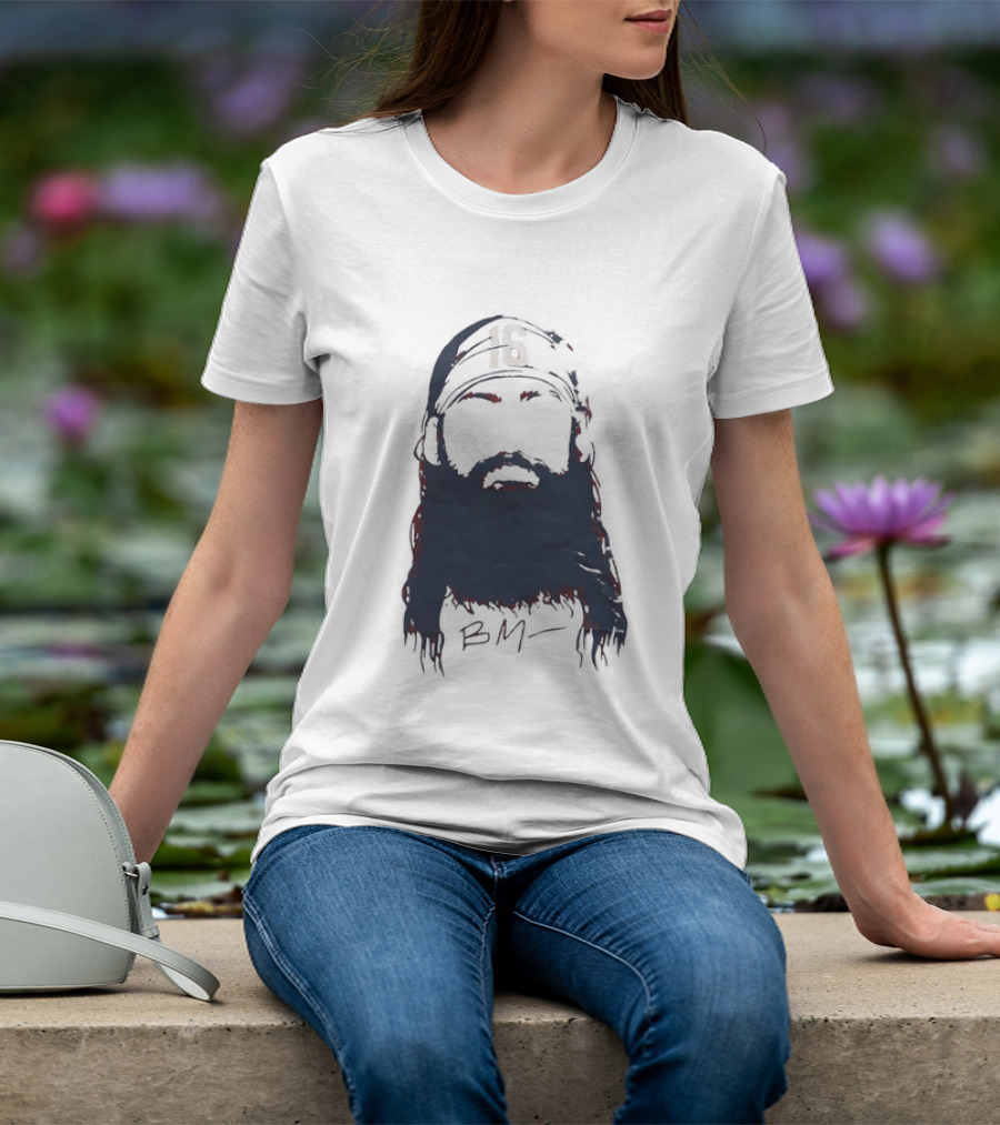 Brandon Marsh 16 Philadelphia Phillies Beard Silhouette BM Cap T-Shirt
