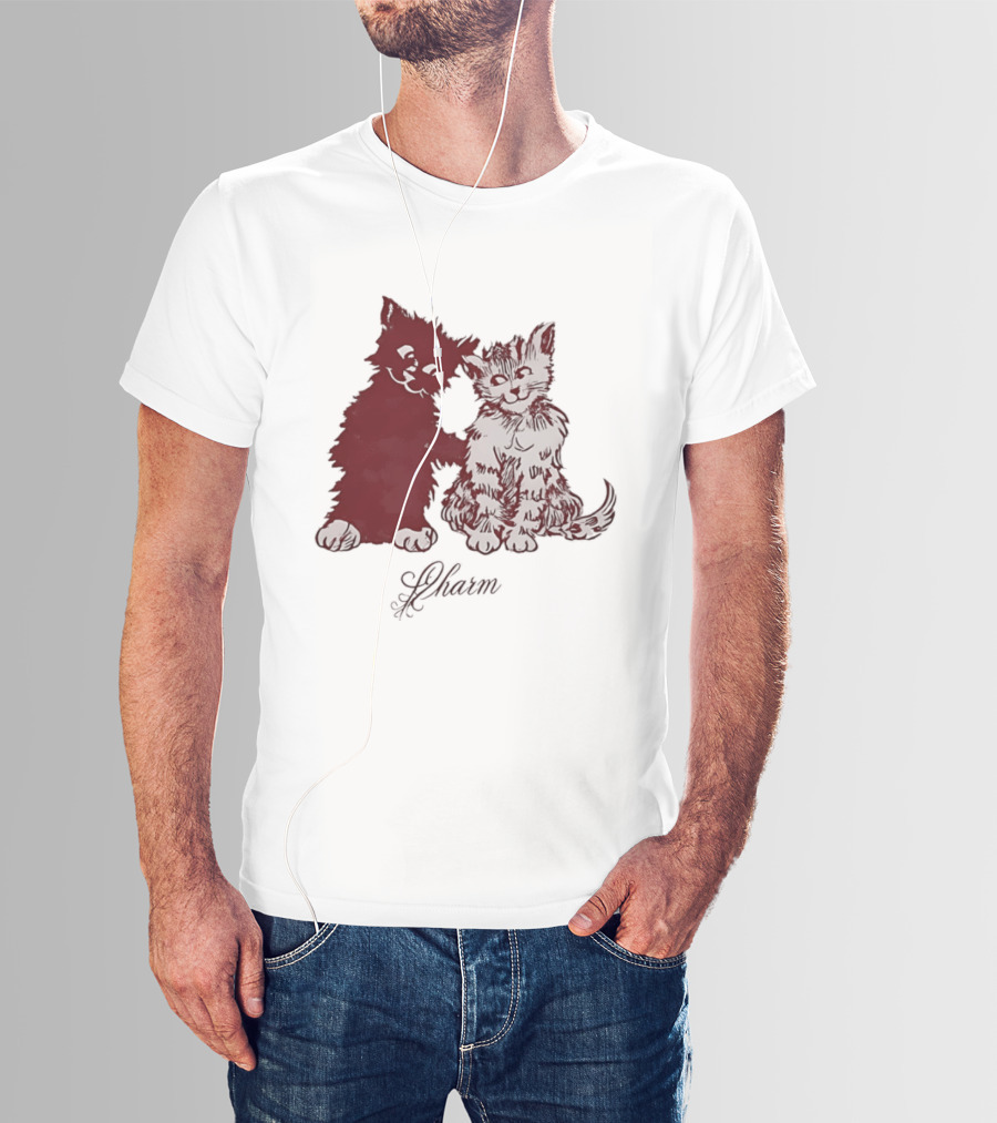 Charm Kittens Cats Hugging T-Shirt
