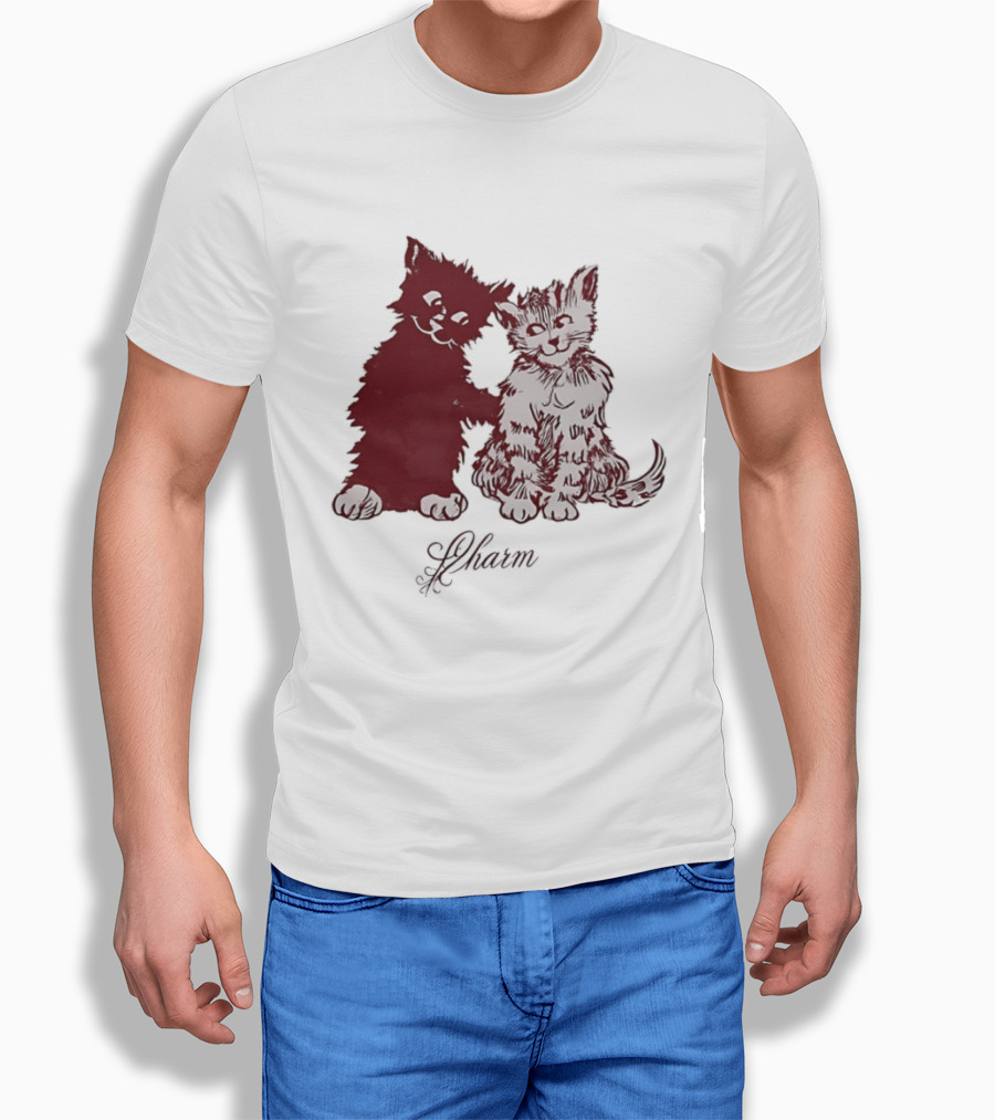Charm Kittens Cats Hugging T-Shirt