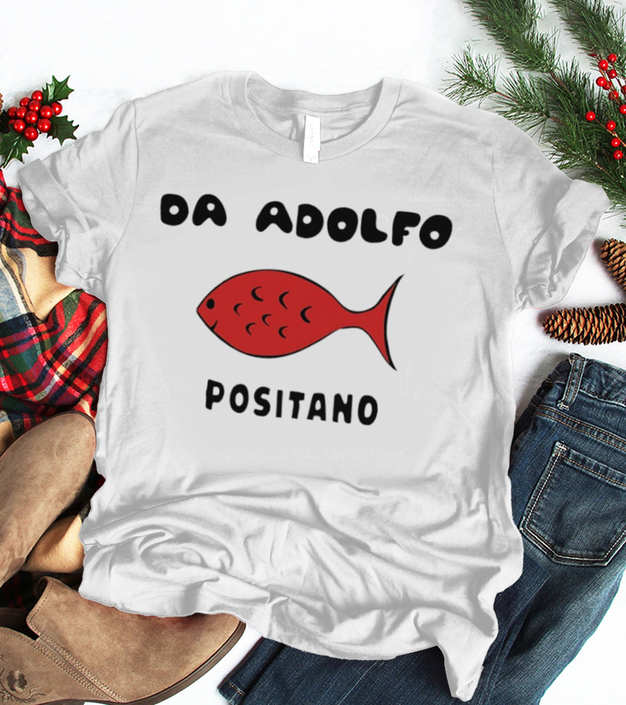 Da Adolfo Positano Red Fish Iconic Italy Amalfi Coast T-Shirt