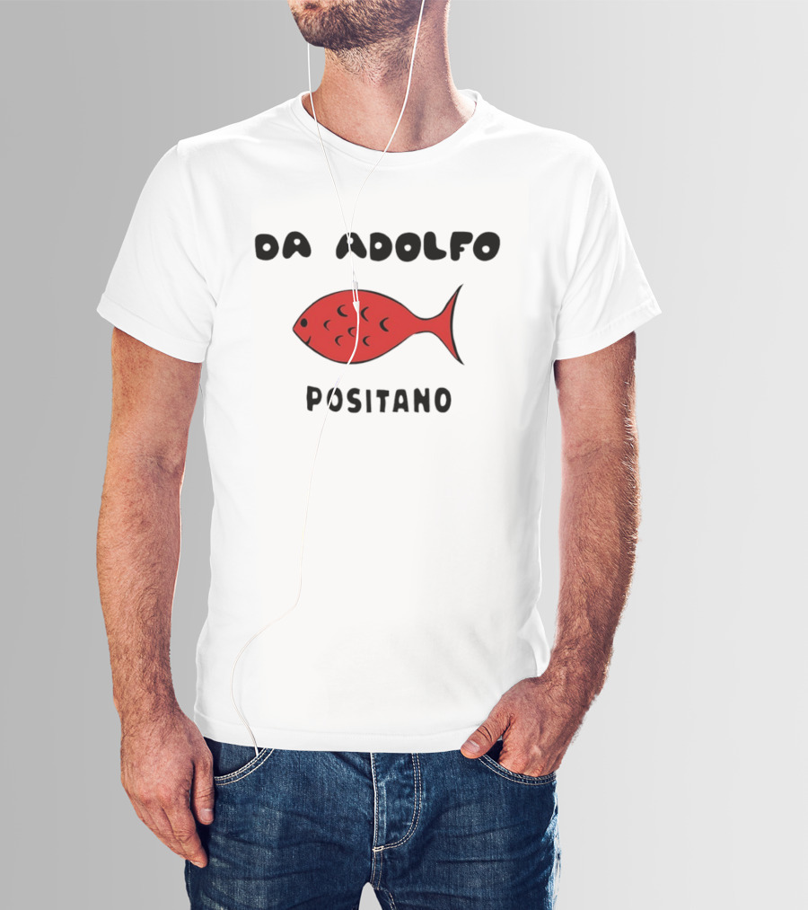 Da Adolfo Positano Red Fish Iconic Italy Amalfi Coast T-Shirt