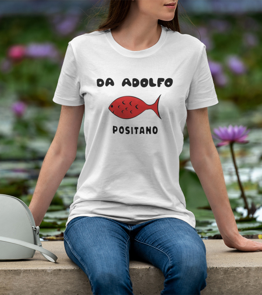 Da Adolfo Positano Red Fish Iconic Italy Amalfi Coast T-Shirt