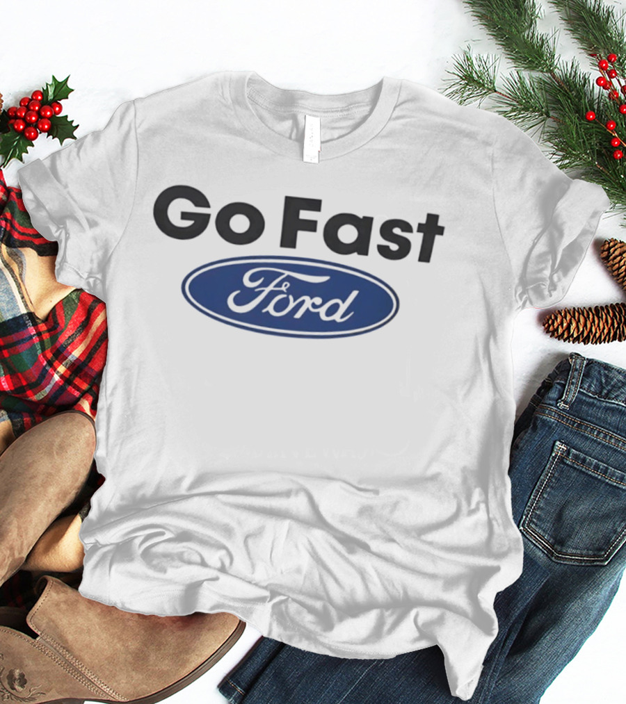 Go Fast Ford Oval Blue T-Shirt