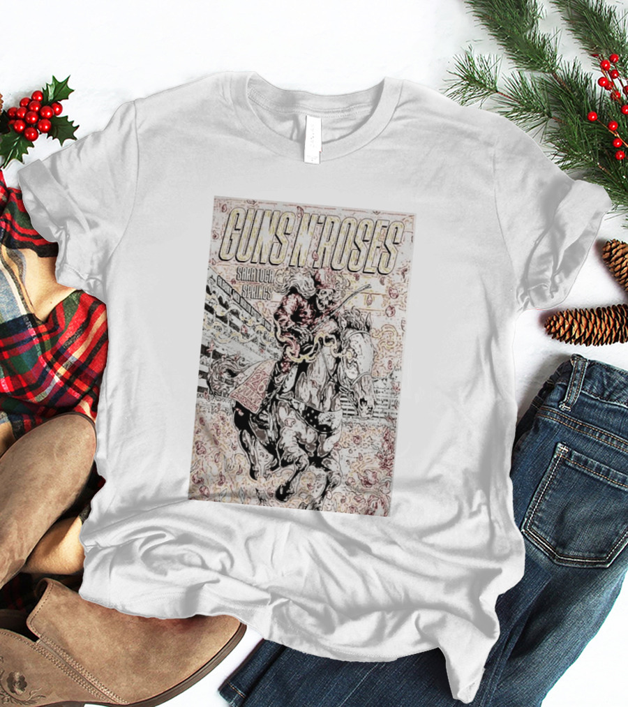 Guns N' Roses Saratoga Springs July 26 Skeleton Horse Rider T-Shirt