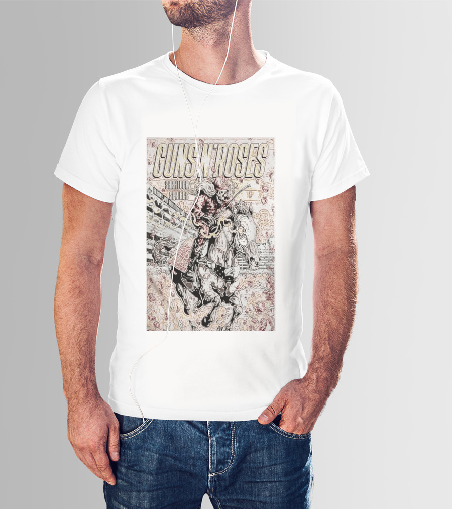 Guns N' Roses Saratoga Springs July 26 Skeleton Horse Rider T-Shirt