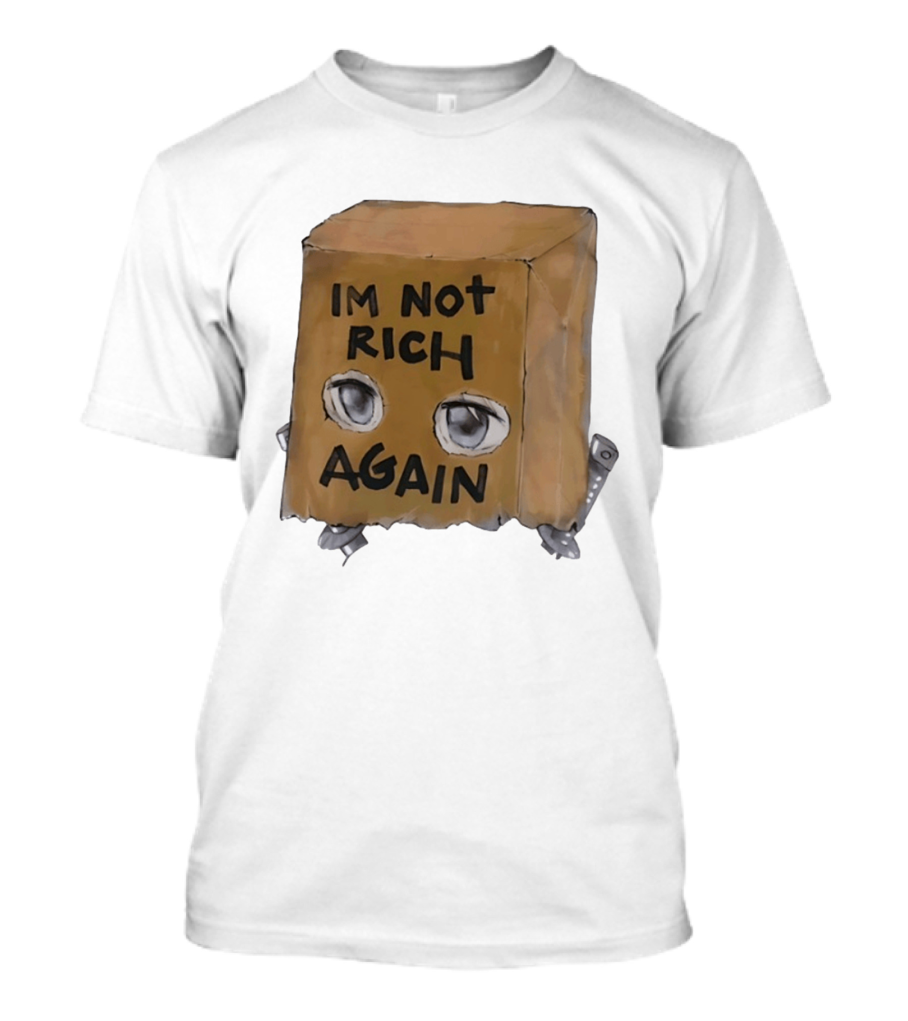 I'm Not Rich Again Paper Bag Anime Eyes T-Shirt