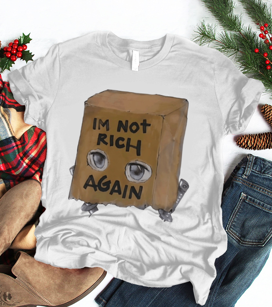 I'm Not Rich Again Paper Bag Anime Eyes T-Shirt