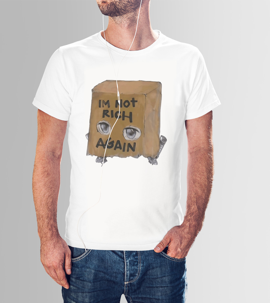 I'm Not Rich Again Paper Bag Anime Eyes T-Shirt