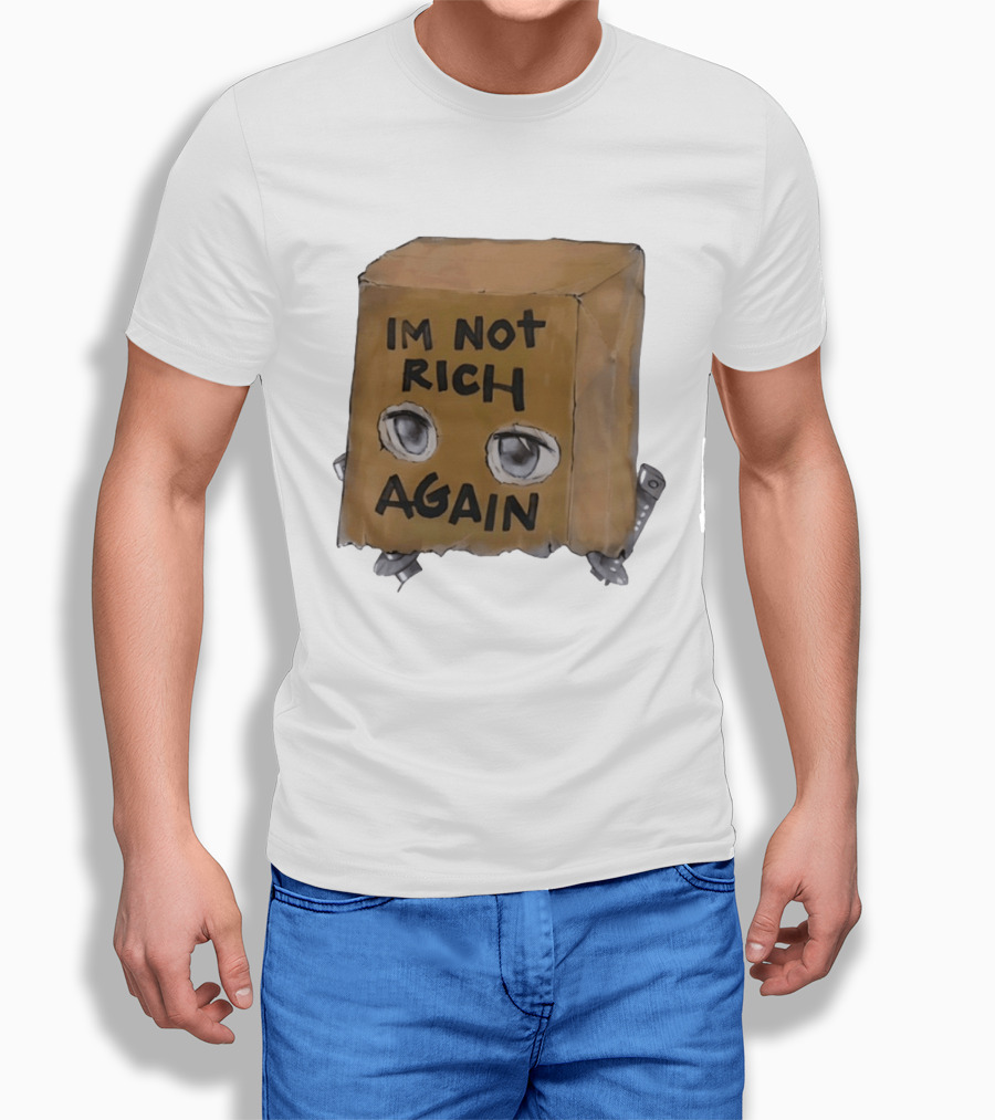 I'm Not Rich Again Paper Bag Anime Eyes T-Shirt