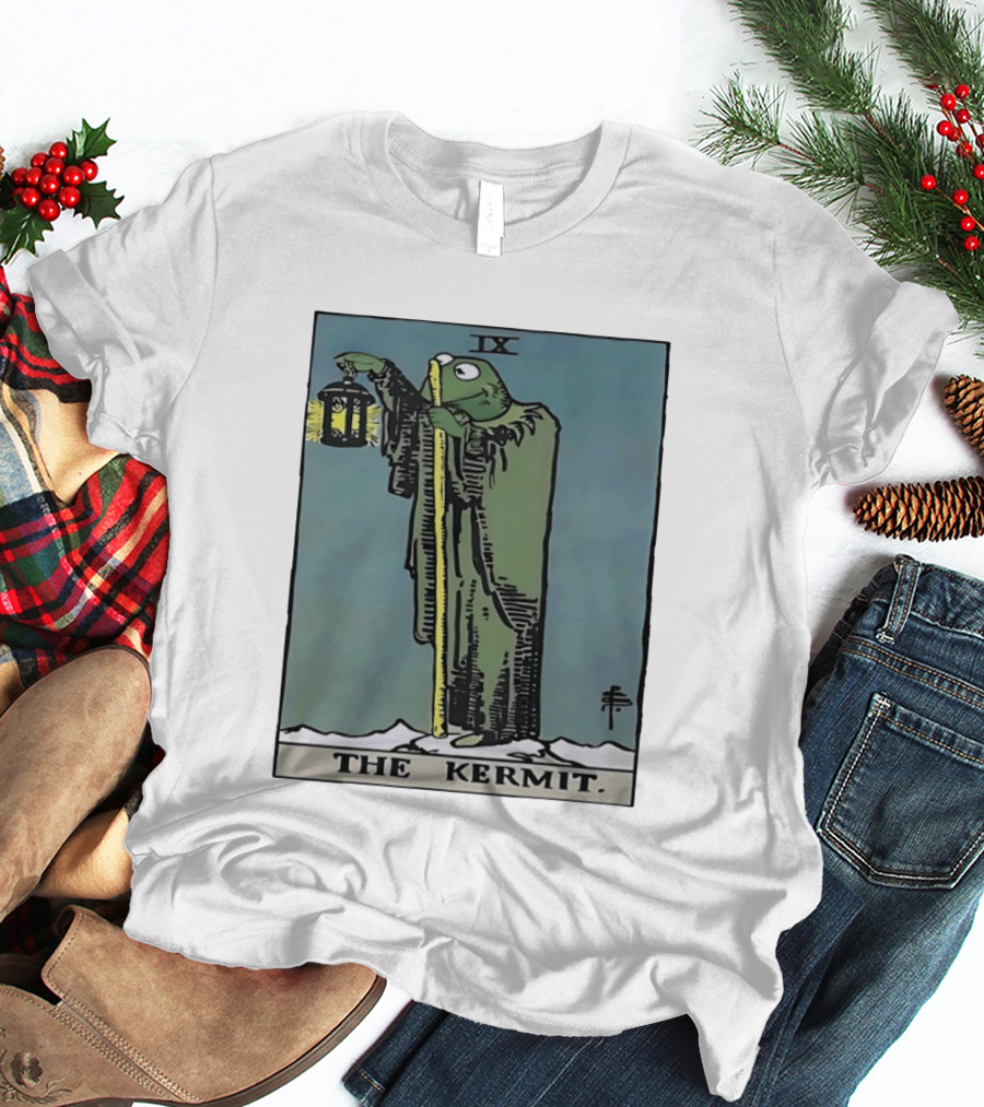 Kermit Tarot Card IX The Hermit Muppets Lantern T-Shirt