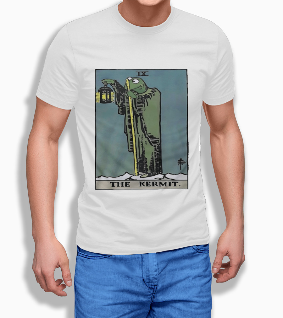 Kermit Tarot Card IX The Hermit Muppets Lantern T-Shirt