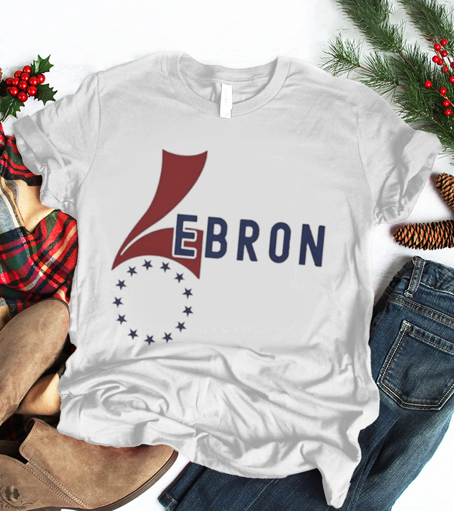 Lebron James 76ers Inspired Logo With Star Circle T-Shirt