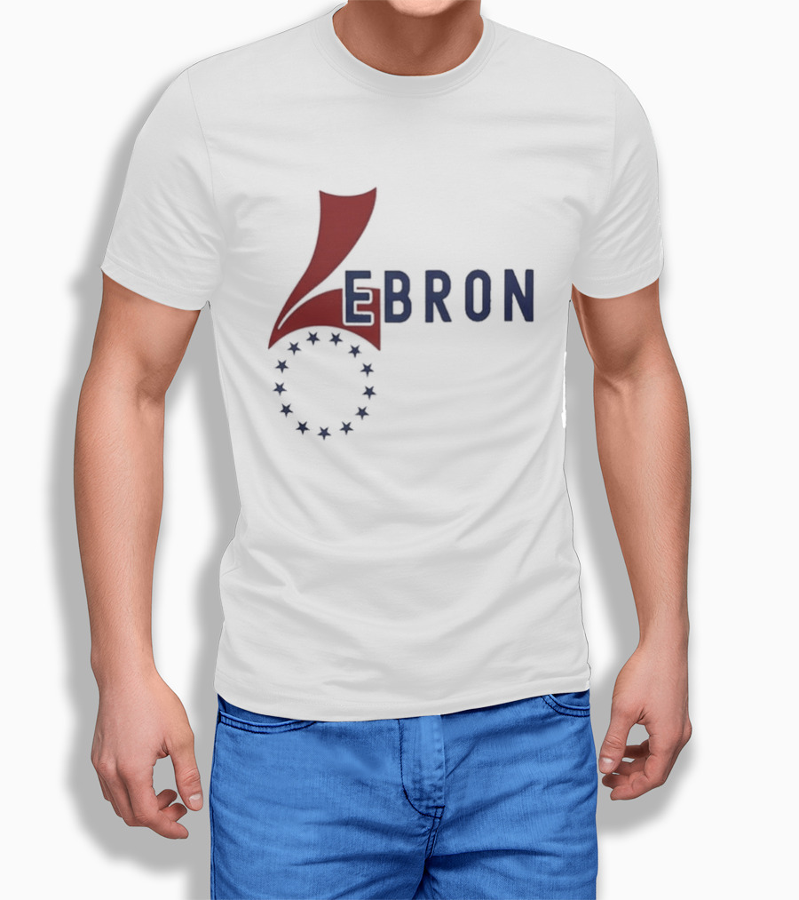 Lebron James 76ers Inspired Logo With Star Circle T-Shirt