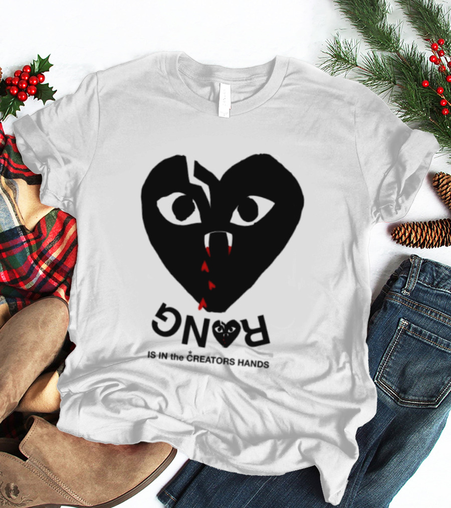 Revenge Store Rvg White Heart Eyes Fangs Red Drip T-Shirt