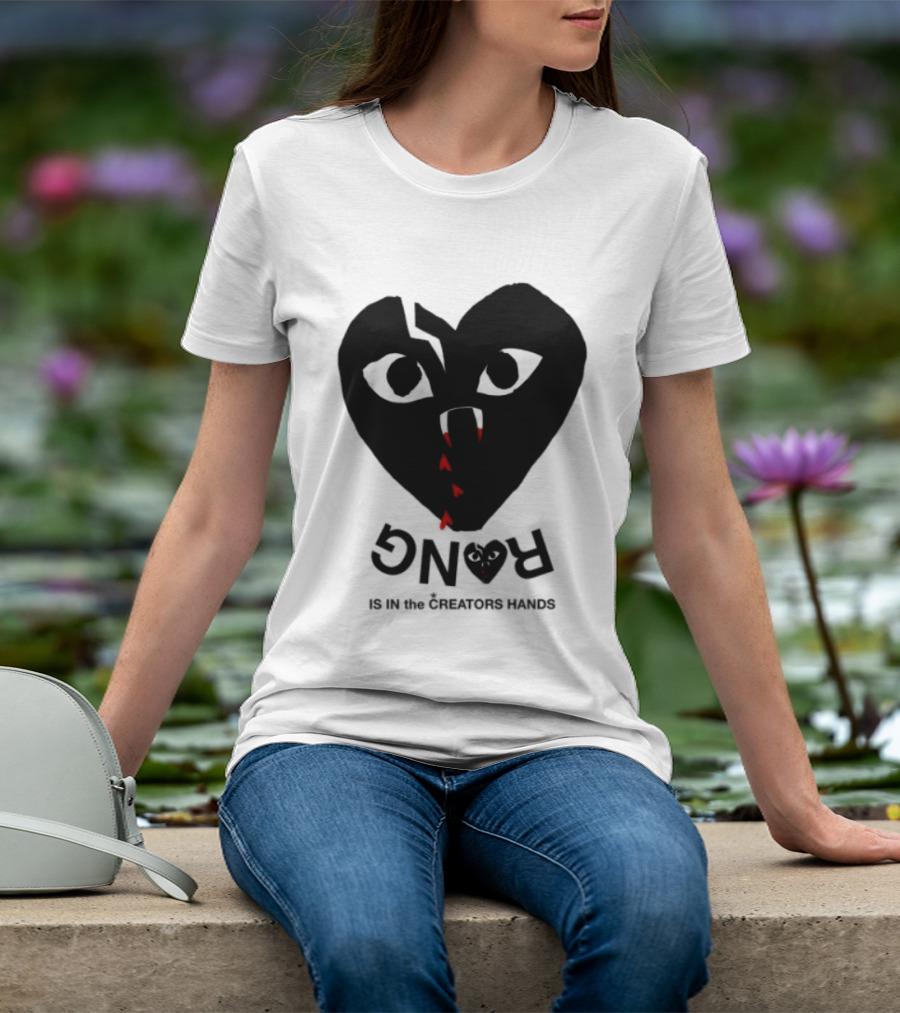 Revenge Store Rvg White Heart Eyes Fangs Red Drip T-Shirt