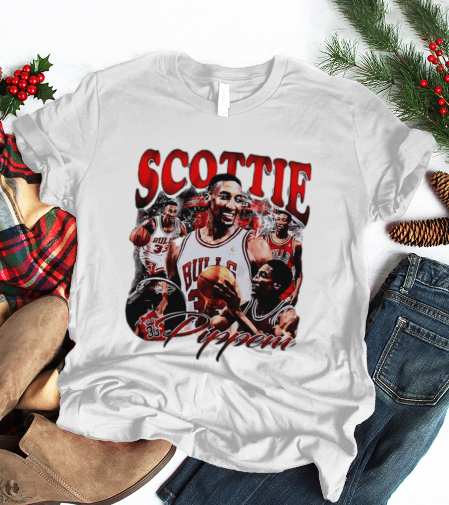 Scottie Pippen Chicago Bulls Basketball Legend 33 T-Shirt