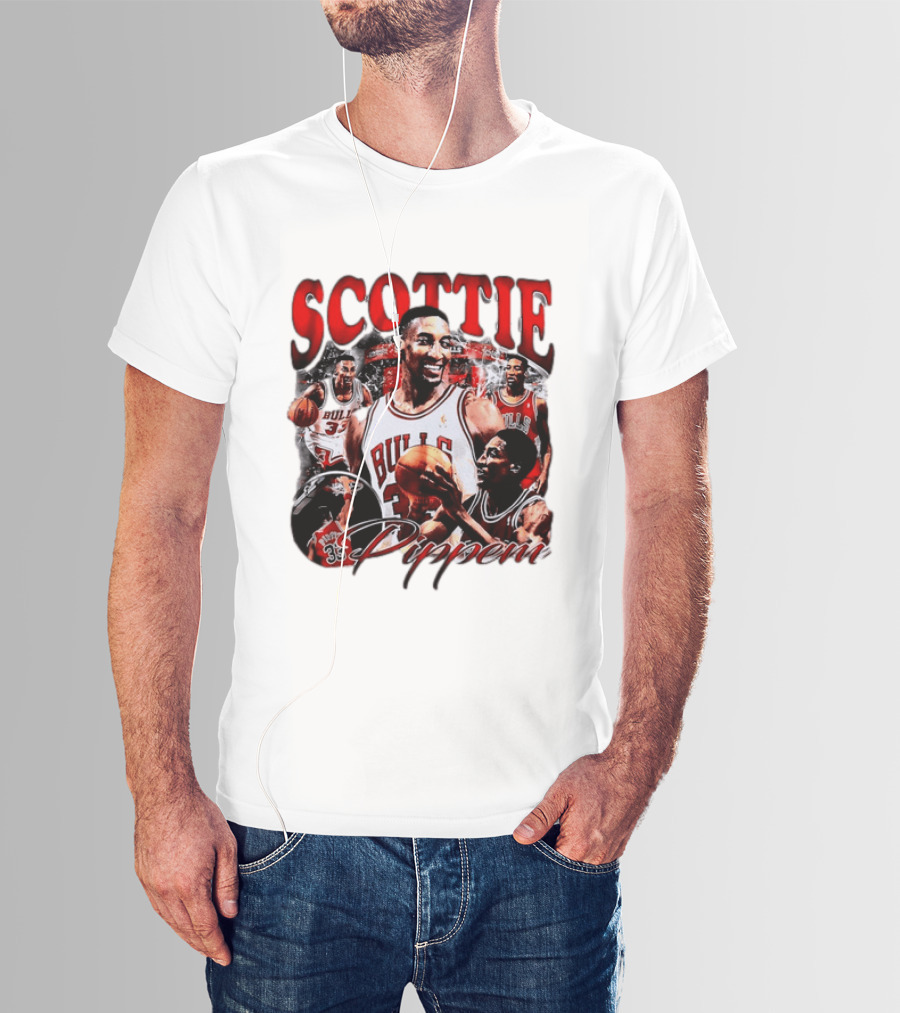 Scottie Pippen Chicago Bulls Basketball Legend 33 T-Shirt