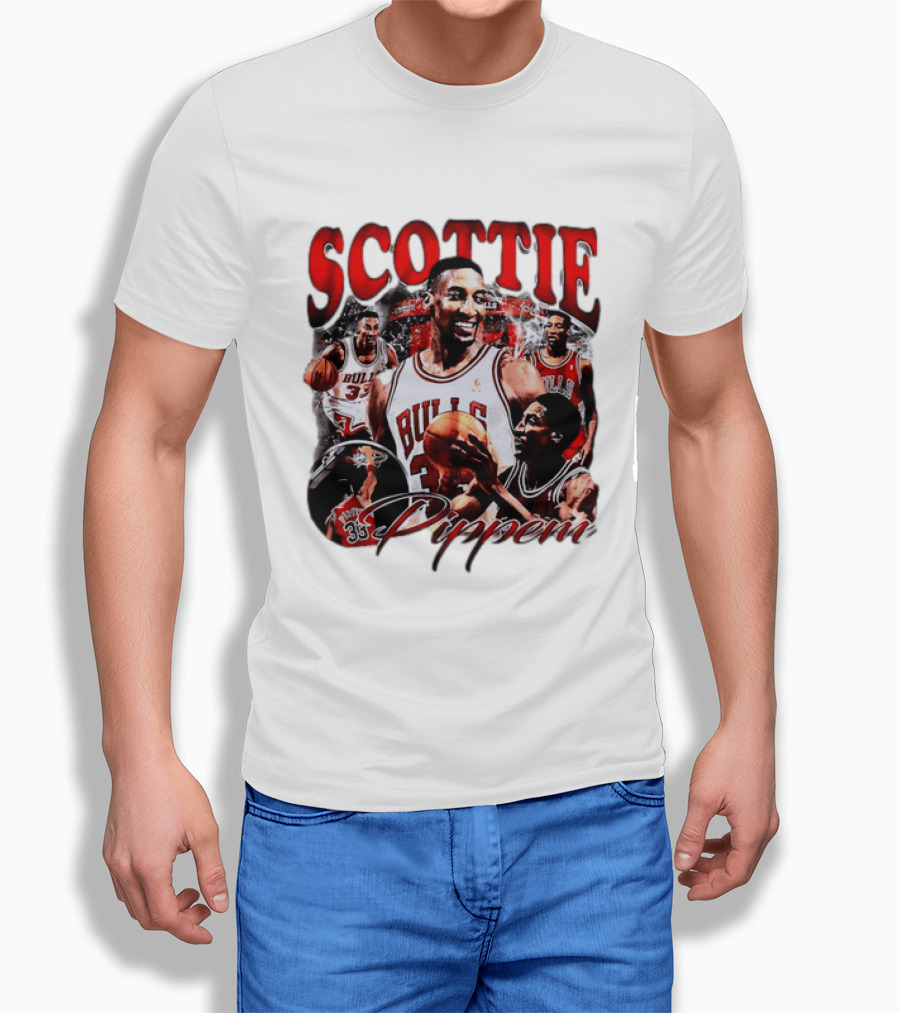 Scottie Pippen Chicago Bulls Basketball Legend 33 T-Shirt