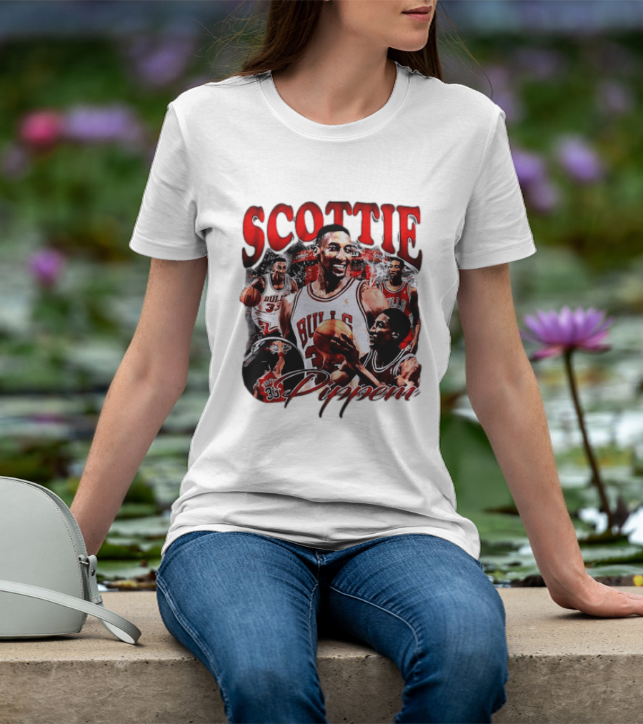 Scottie Pippen Chicago Bulls Basketball Legend 33 T-Shirt